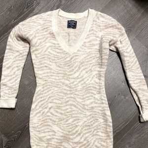 Cheetah Print Midi Dress | Long Sleeve + V neck